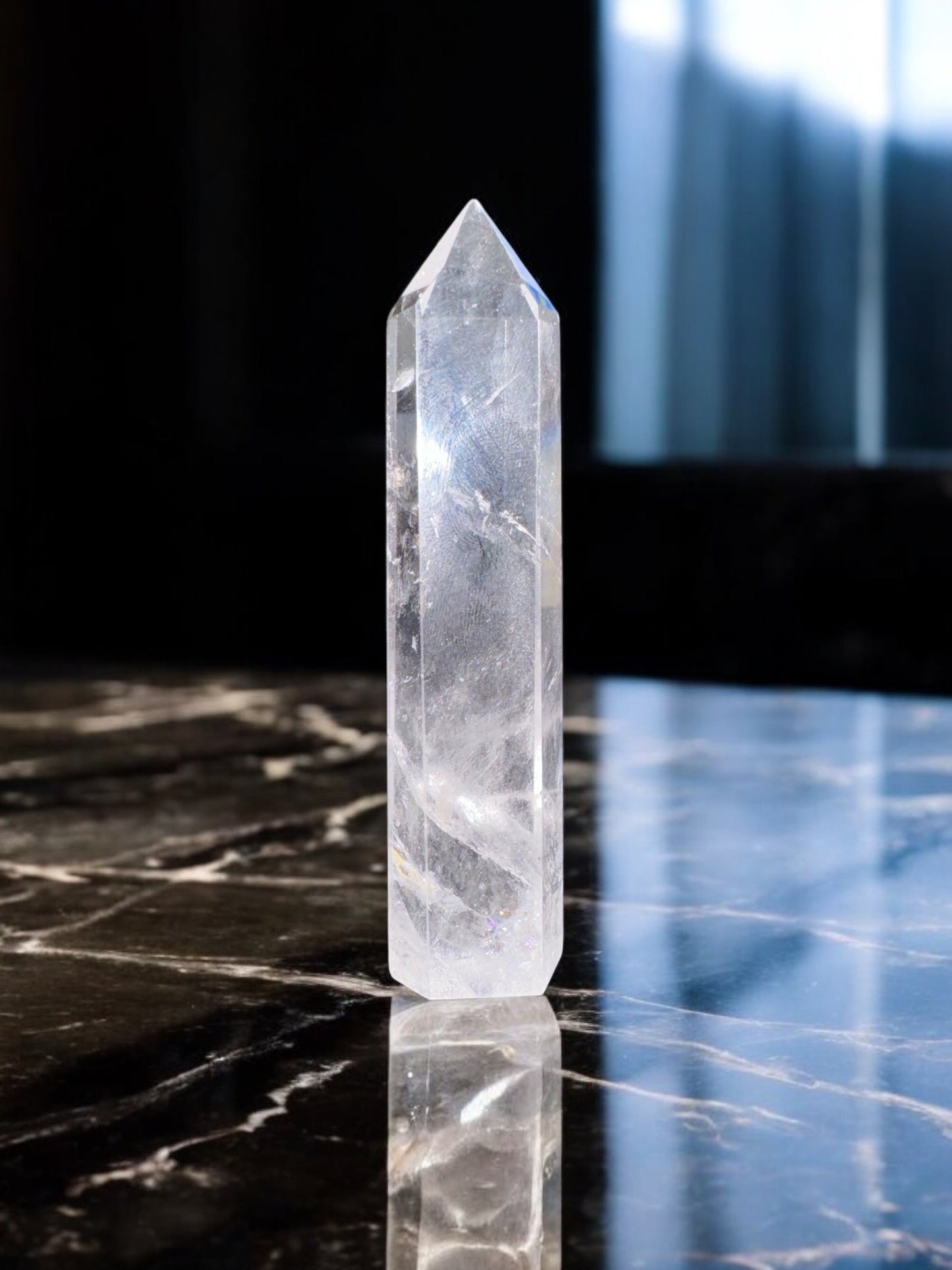 4” Clear Quartz Tower