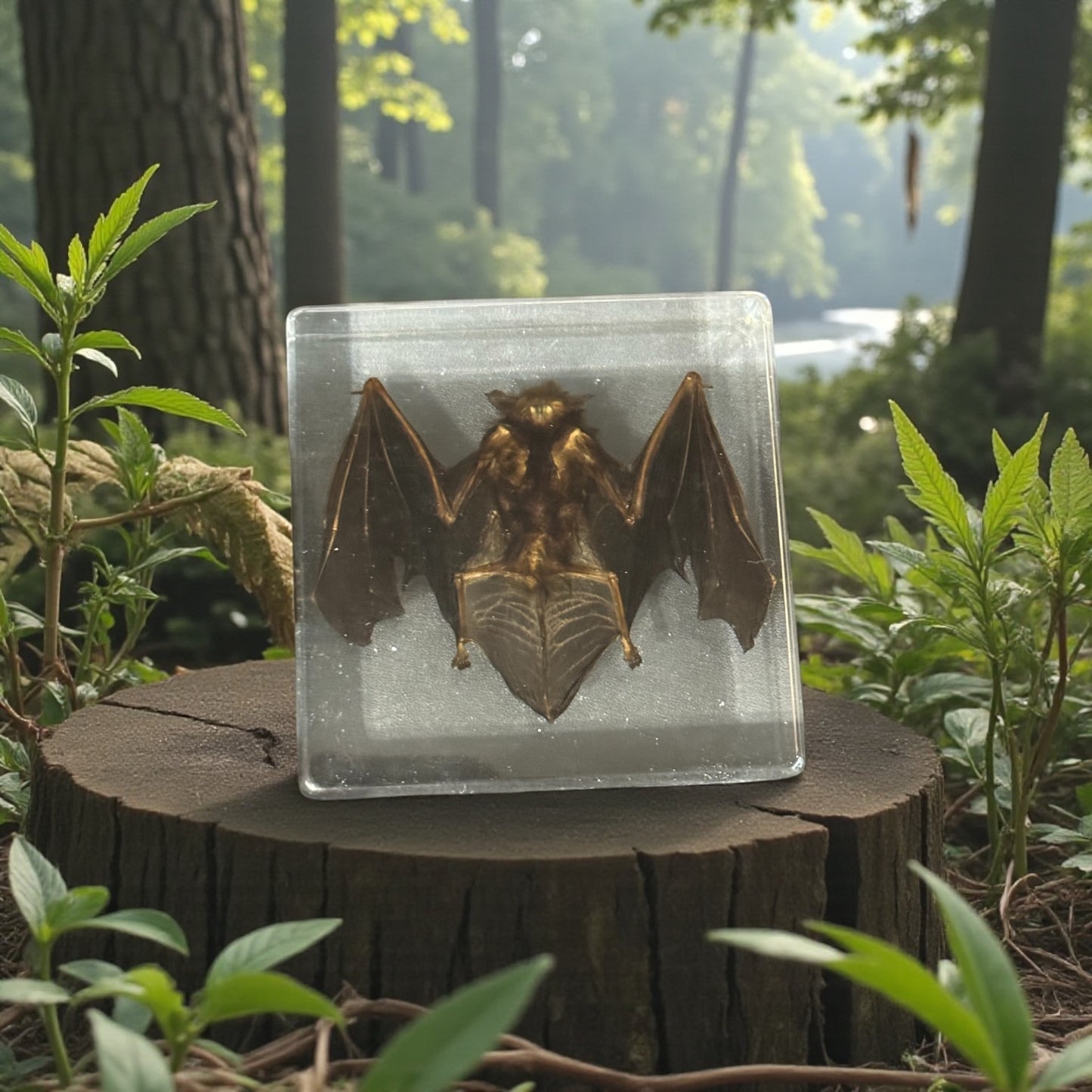 Bat in Resin Square