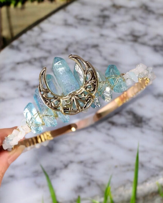 Aquamarine Crystal Tiara *PREORDER*