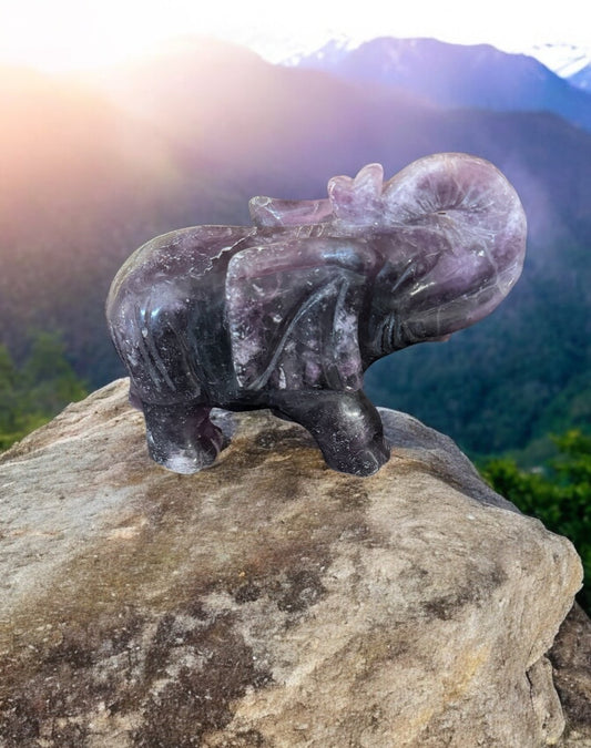 Purple Fluorite Elephant