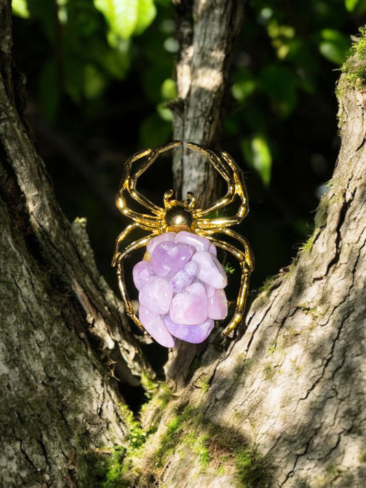 Lepidolite Gold Spider