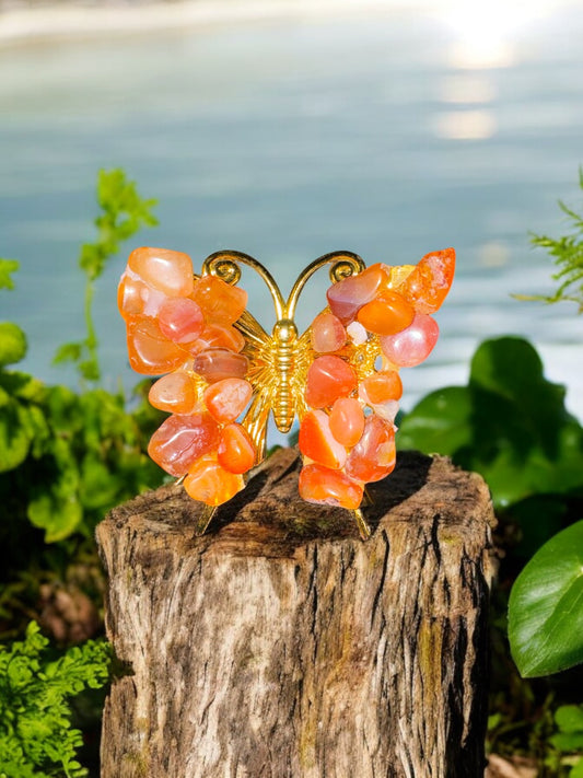 Carnelian Gold Butterfly