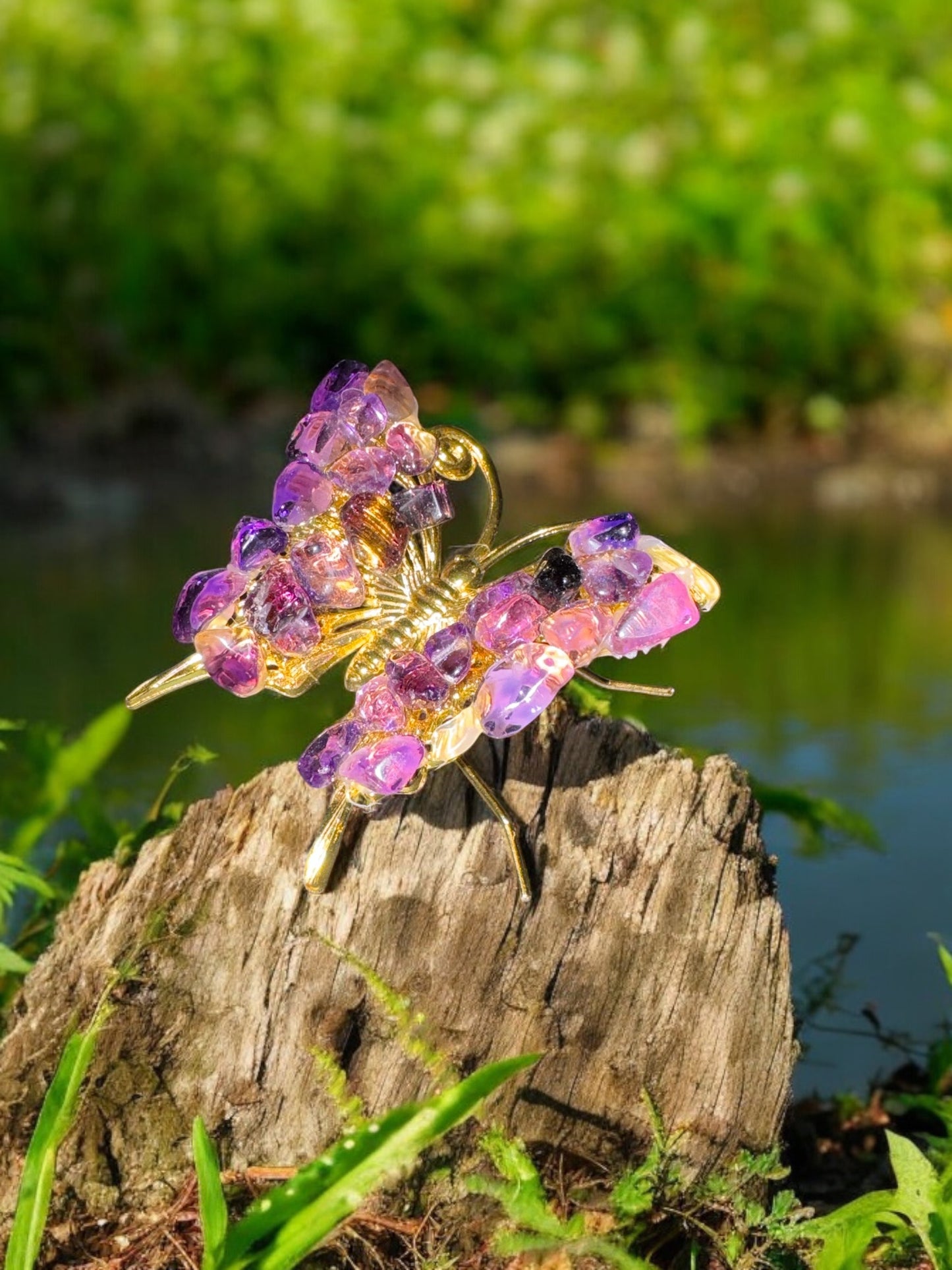 Amethyst Gold Butterfly