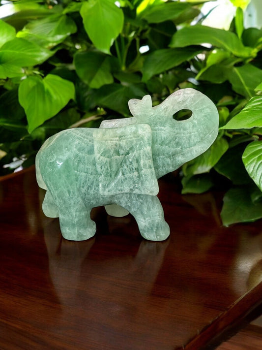 Green Fluorite Large Elephant