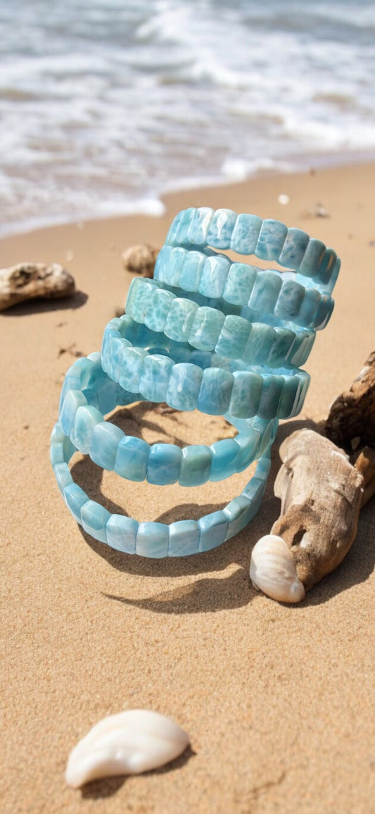 Larimar Square Stone Bangle