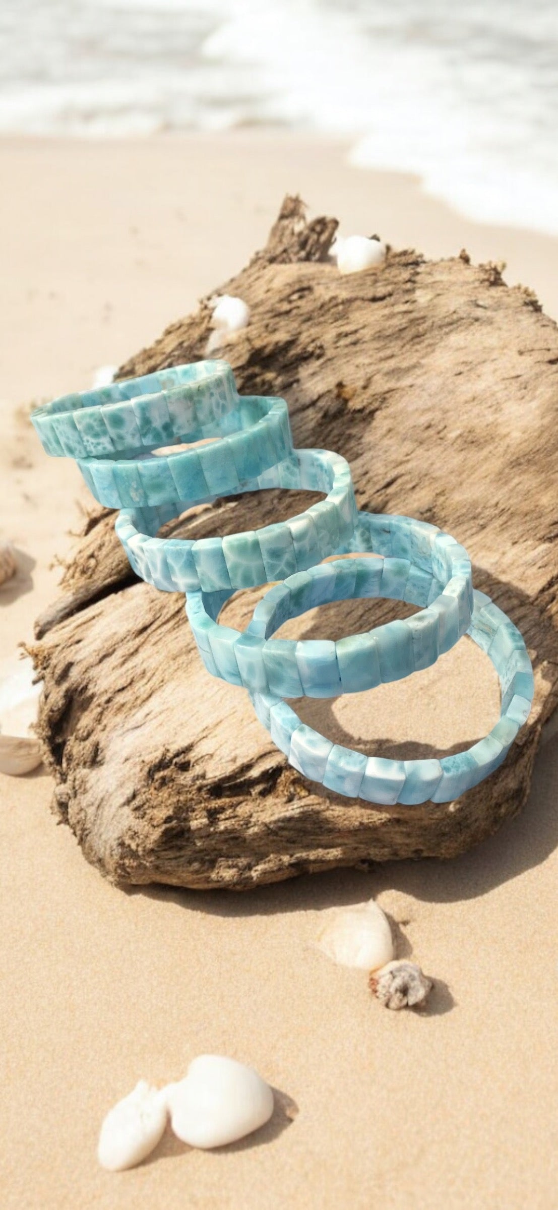 Larimar Square Stone Bangle