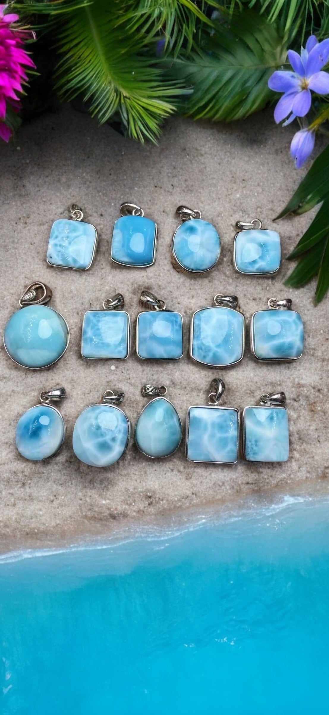 Larimar Pendant 925 Sterling Silver