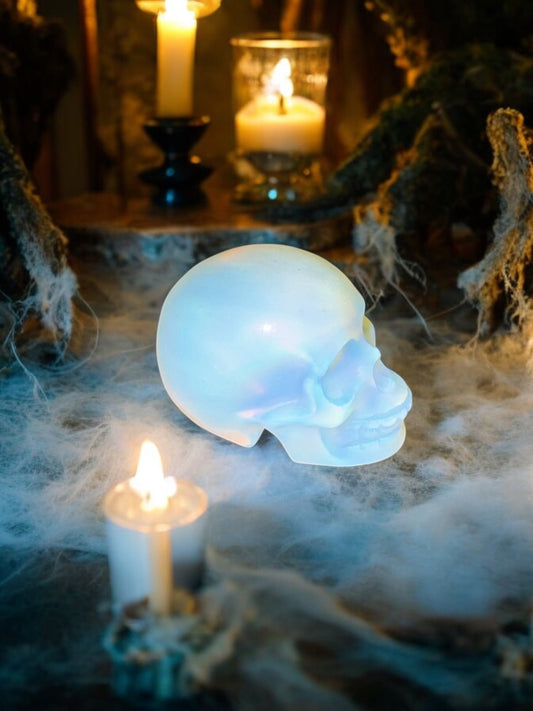 Opalite Skeleton Skull