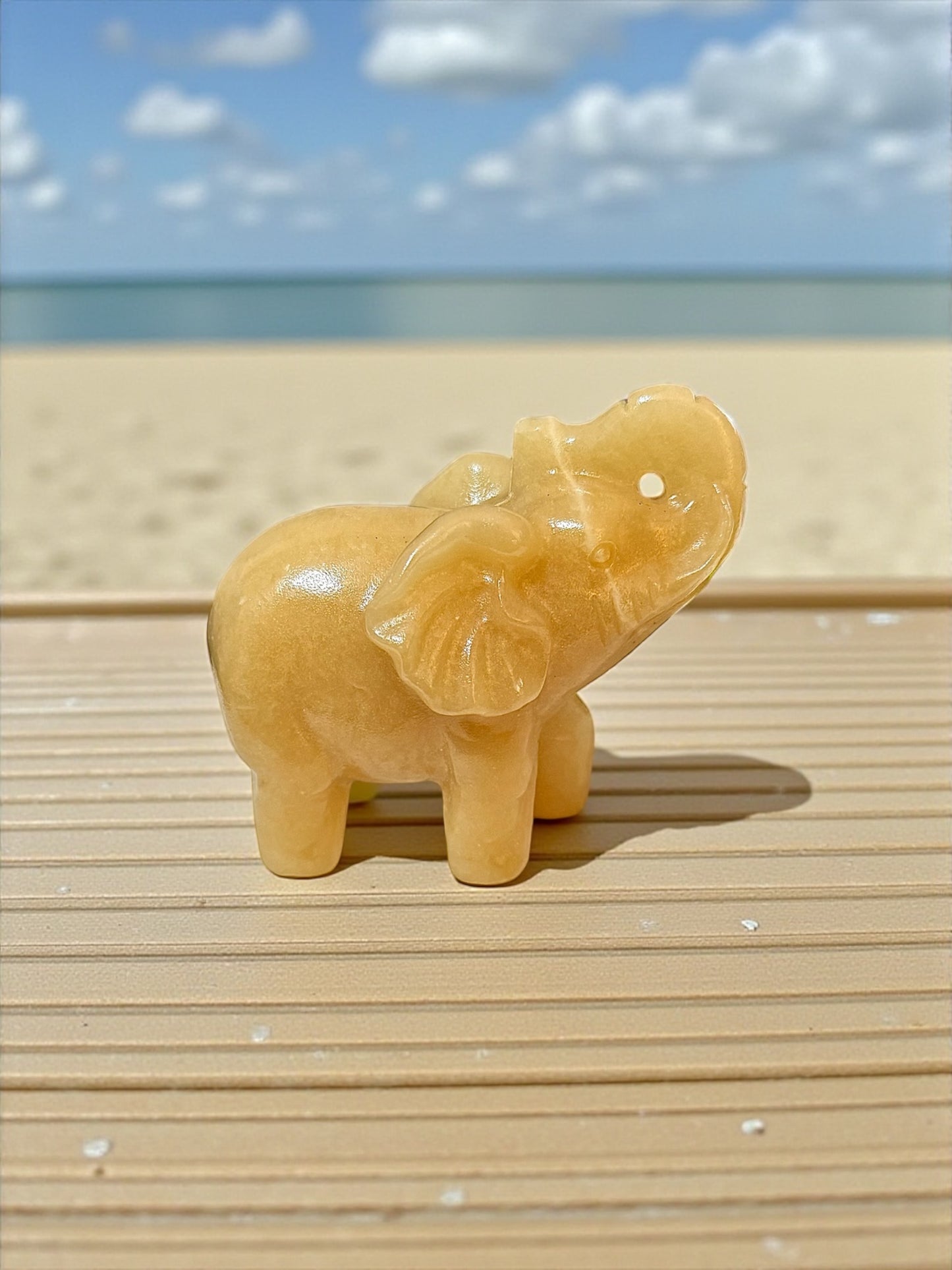 Orange Calcite Elephant