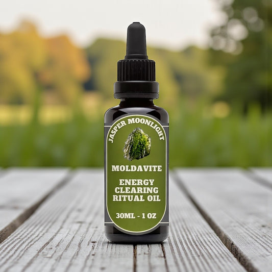 Moldavite Energy Clearing Ritual Oil