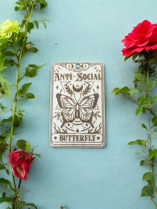 Anti-Social Butterfly Funny Tarot Wall Decor