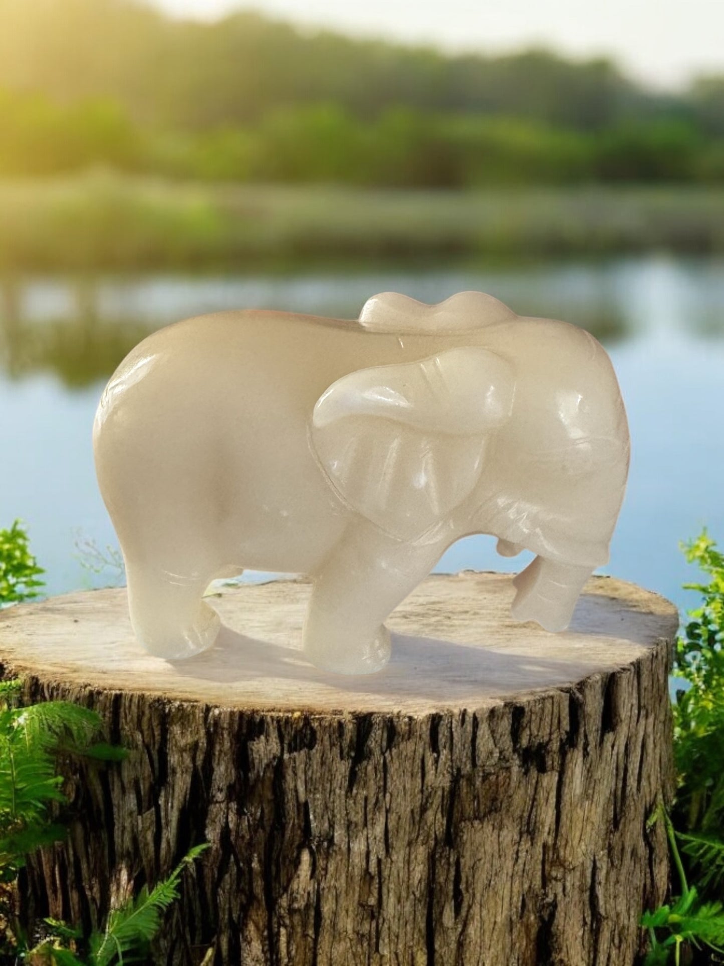 White Jade Large Elephant *DISCOUNTED*
