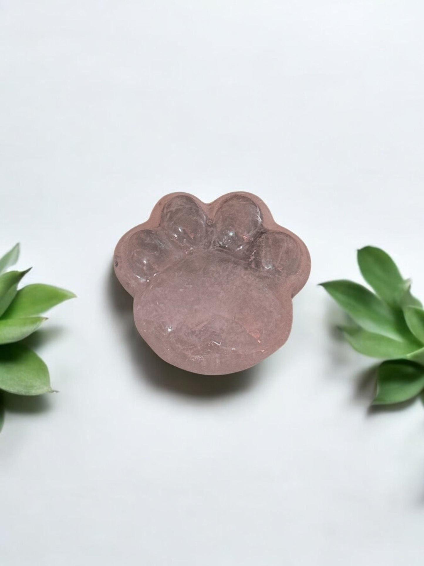 Rose Quartz Paw Print