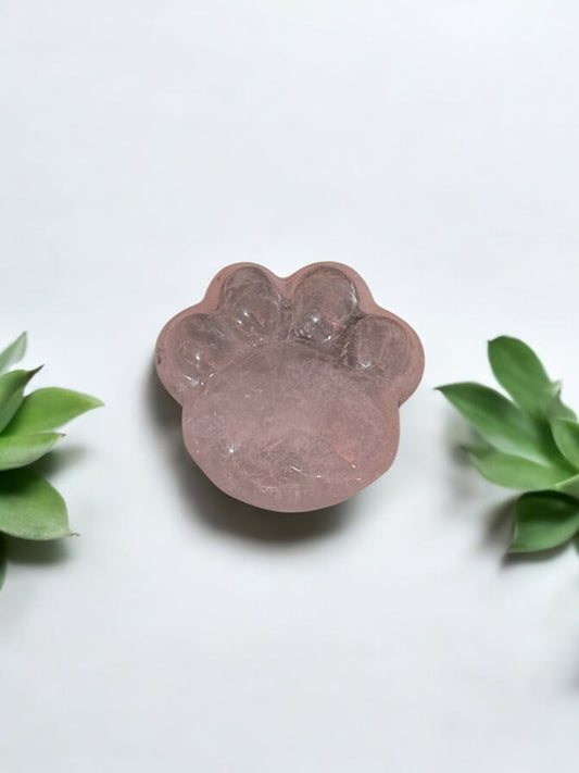 Rose Quartz Paw Print