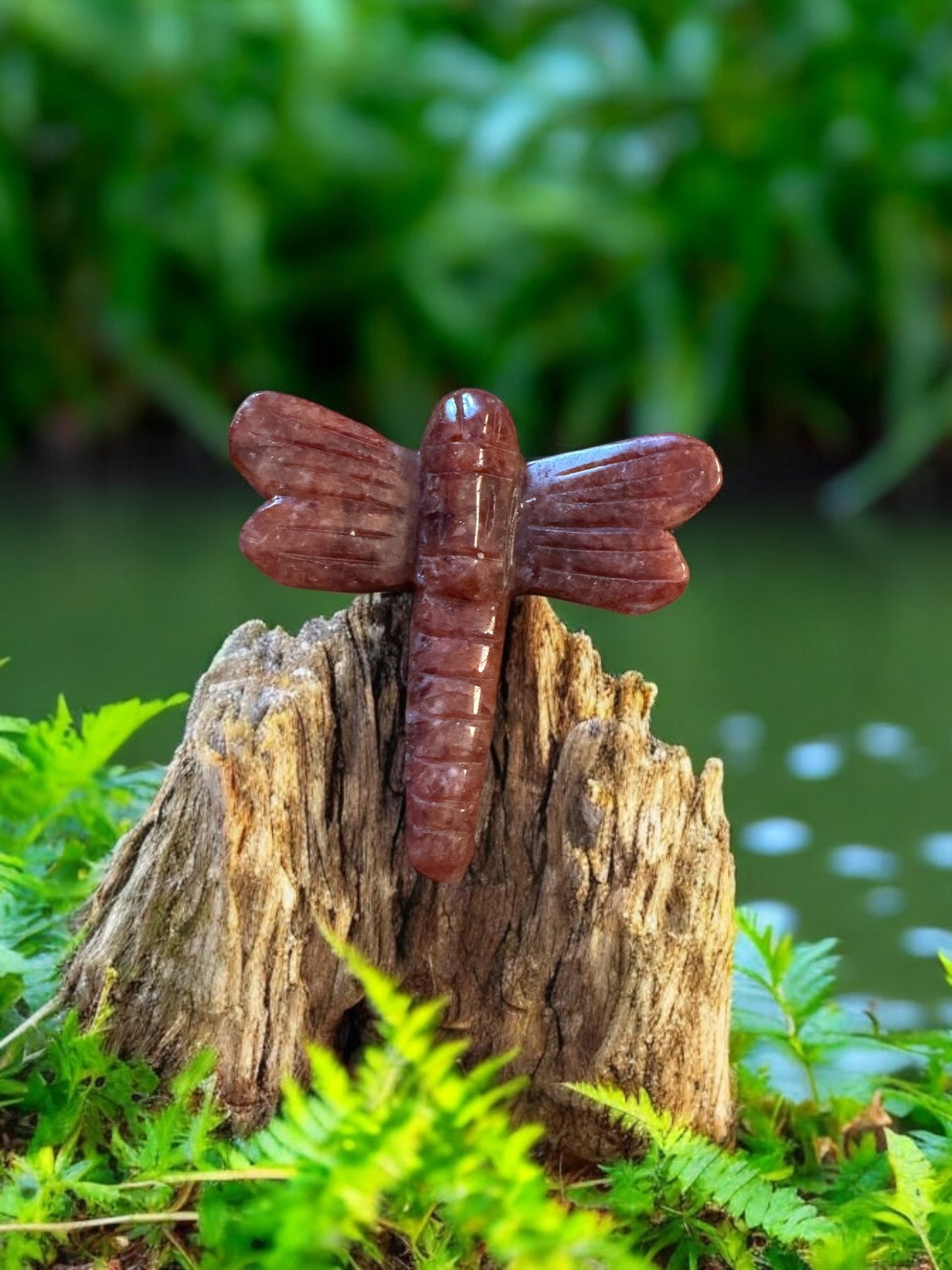 Fire Quartz Dragonfly