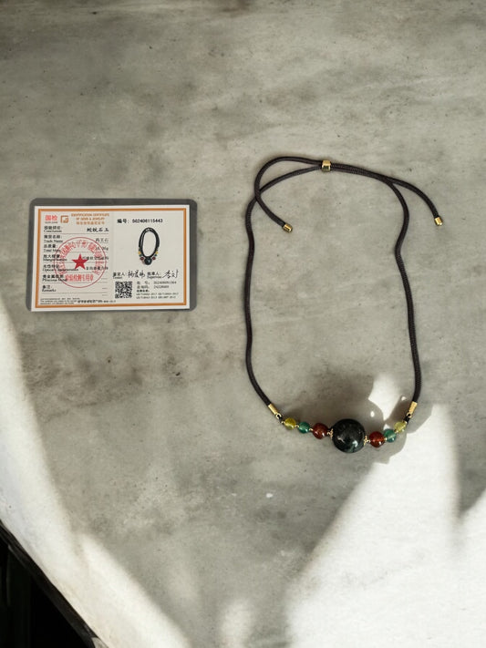 Green Jade Necklace W/ Authenticity Papers