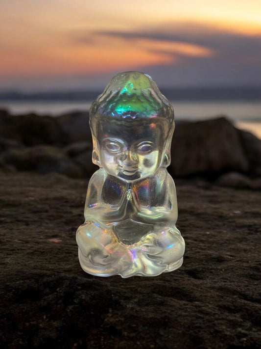 Angel Aura Quartz Buddha