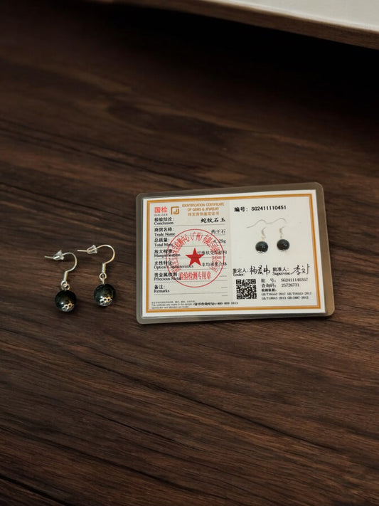 Green Jade Earrings w/ Authenticity Papers