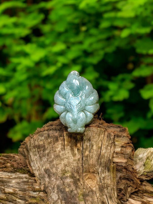 Jadeite 9-Tail Fox Pendant